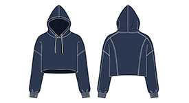 cropped hooded sweatshird design
