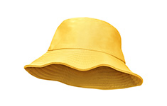 bright yellow bucket hat, bucket hats