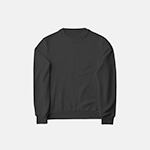 plain black non-hooded sweatshirt