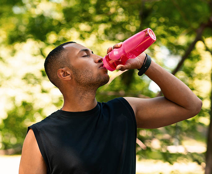 Man drinking water